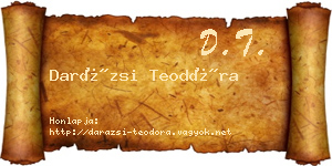 Darázsi Teodóra névjegykártya